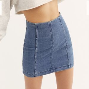 NWOT Free People jean skirt